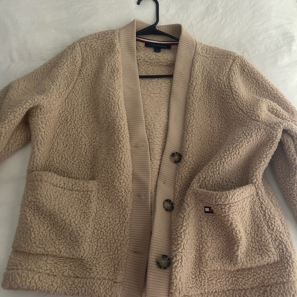Tommy Hilfiger Women's Tan Sherpa Jacket